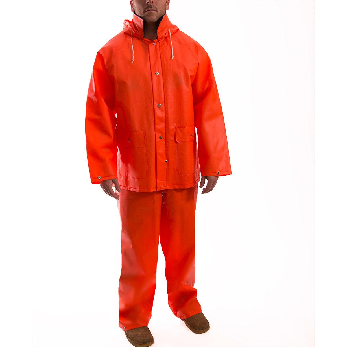 Comfort Tuff Rainsuit Orange Size 3X Large Hooded Jacket and